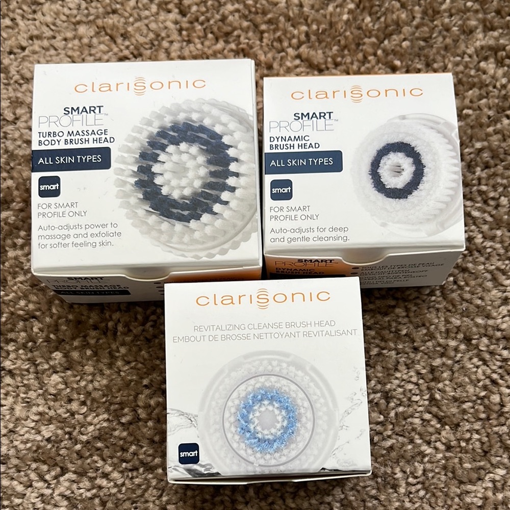 Clarisonic Brush Head Set - White and Blue for use in Smart Profile Clarisonic